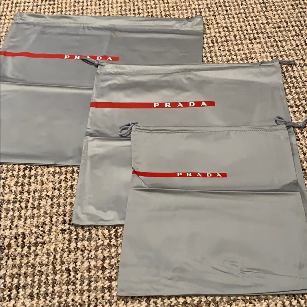 Lot of 3 Prada waterproof bags